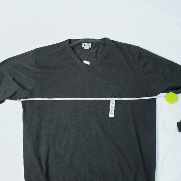 Last Chance! NWT Haggar Men's V Neck Sweater Chocolate Heather Brown Long Sleeve - Picture 3 of 6